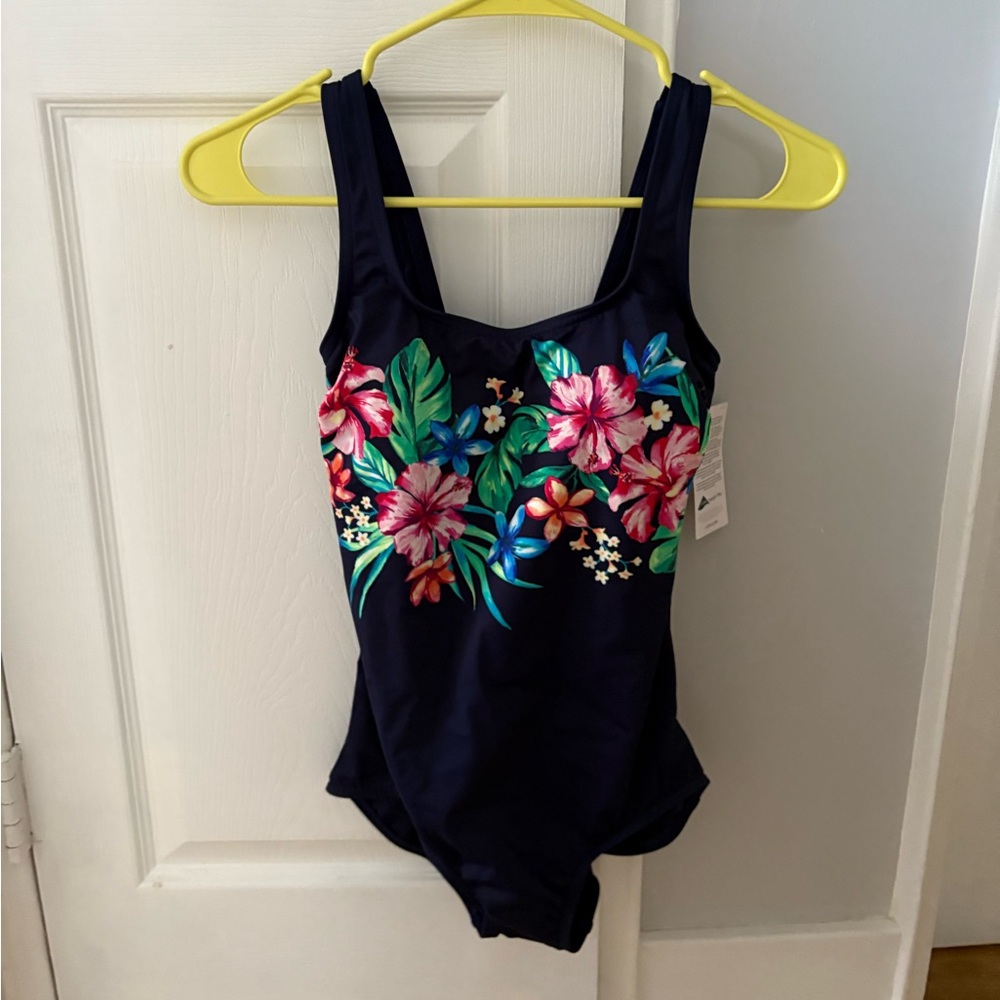 NWT Lands End Floral Swimsuit